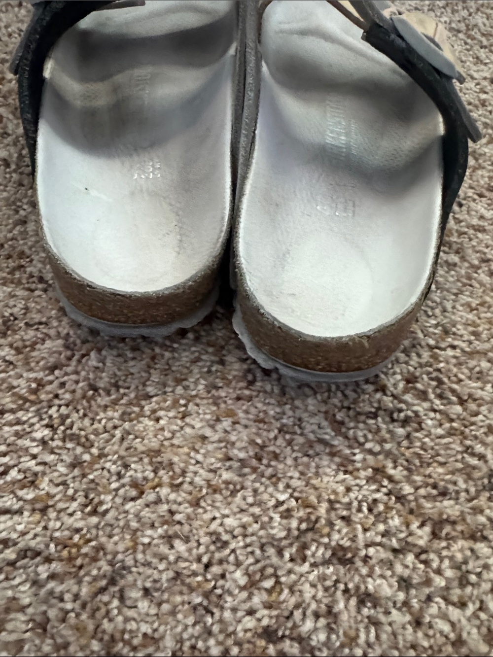 Birkenstock sandals size 40. Leather and suede in navy, sea foam and beige. - Picture 5 of 6